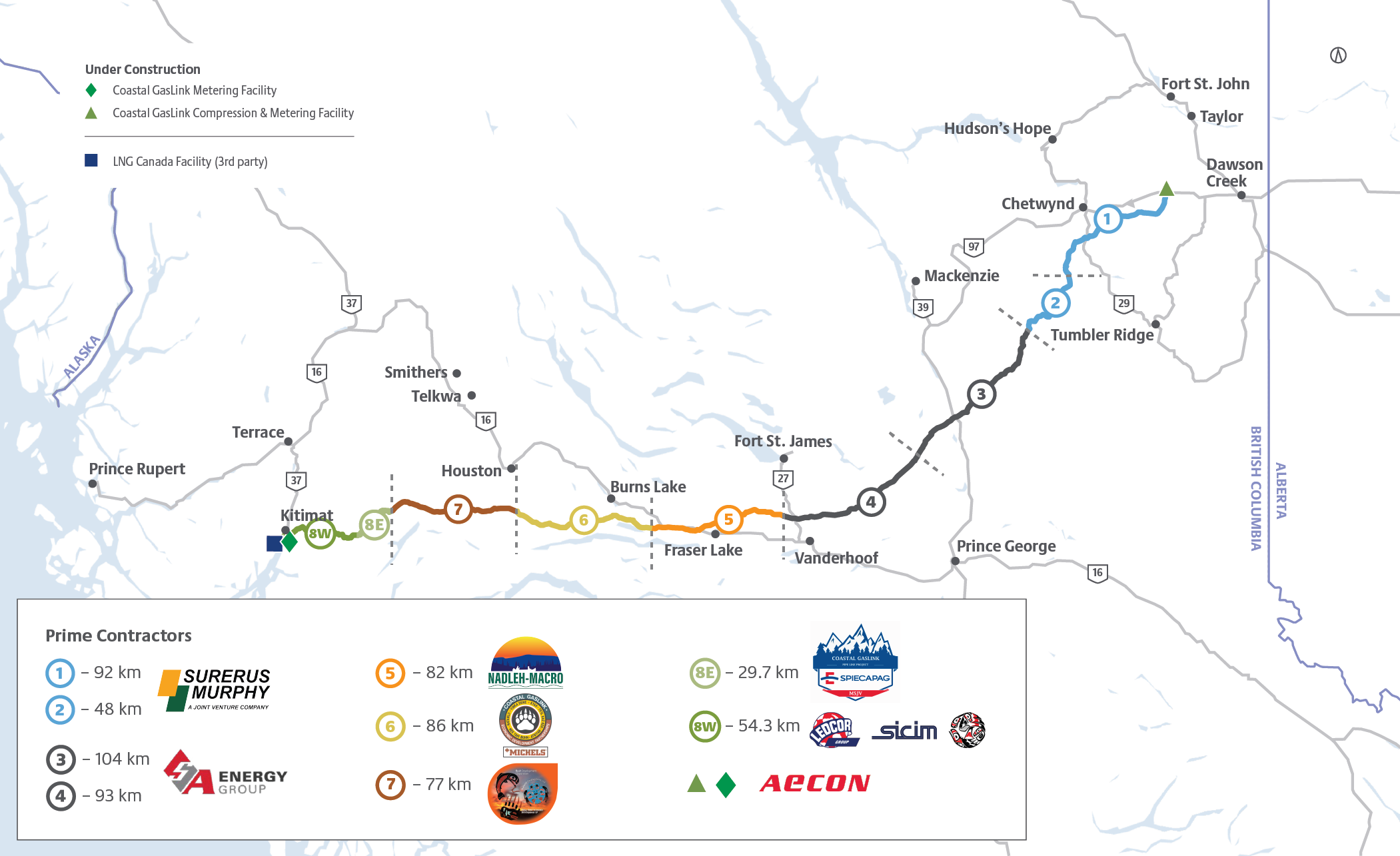 CGL Prime Contractor Map