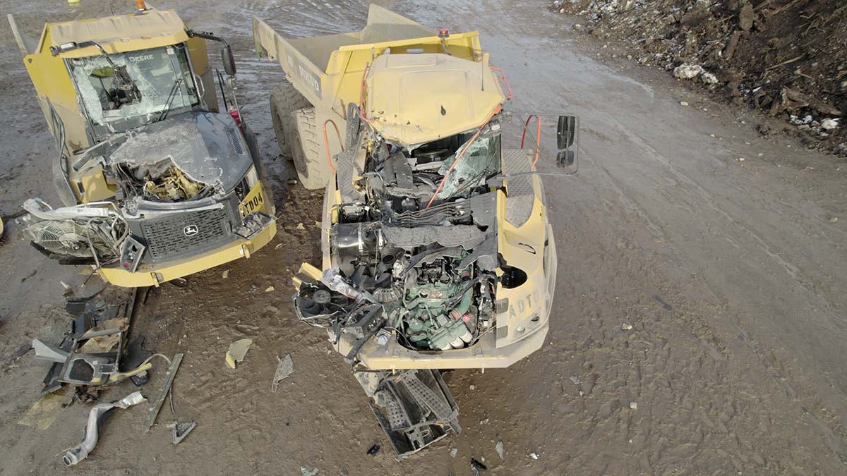 Damage to heavy equipment