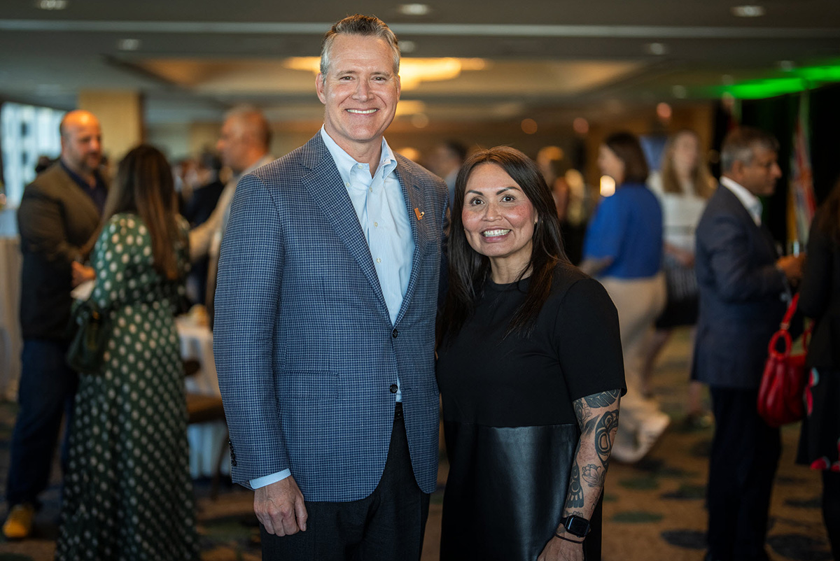 François Poirier, President and CEO of TC Energy, is pictured with Haisla Nation Chief Councillor Crystal Smith