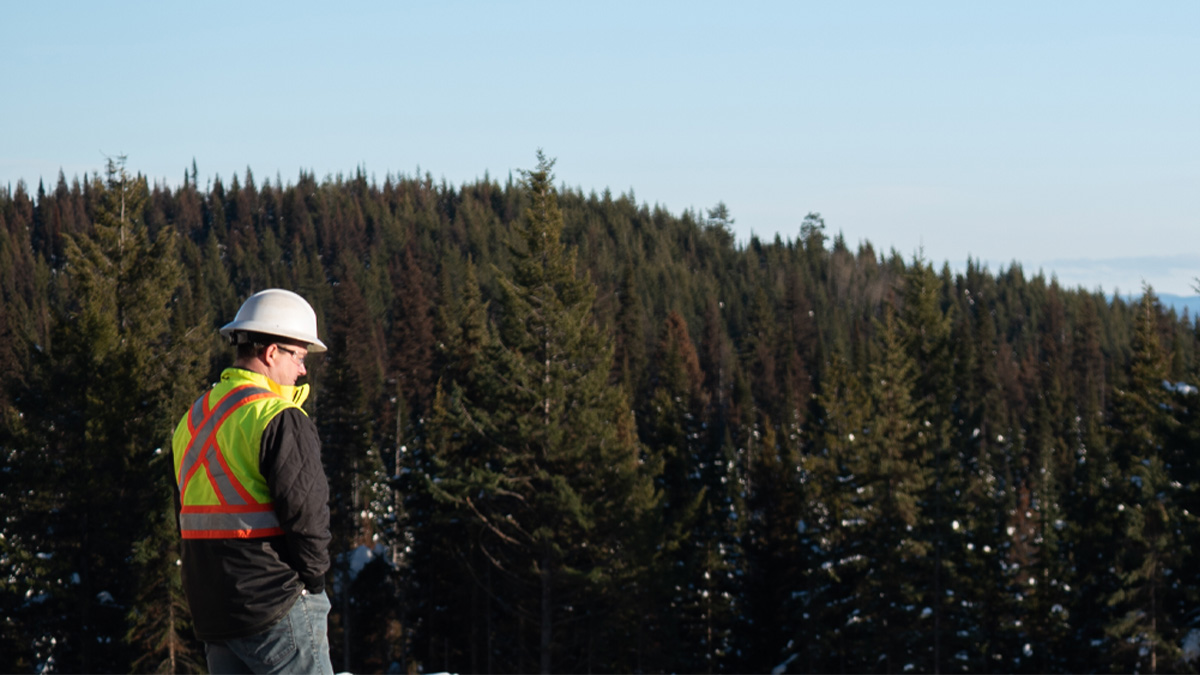 A worker on site